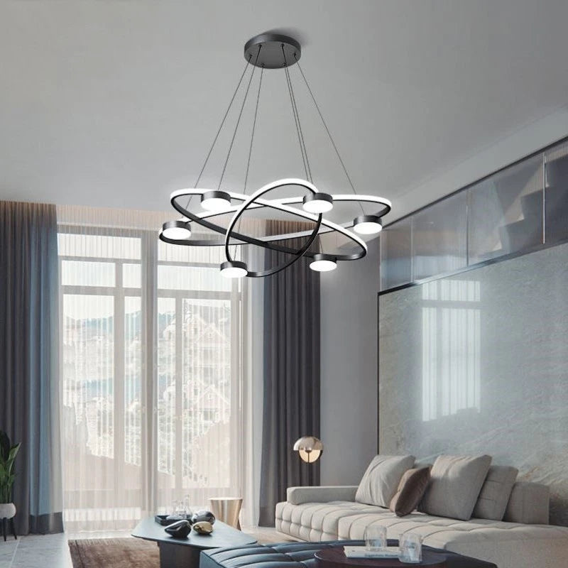 suspension led post-modernes en acrylique design nordique - vue 5 sur 8