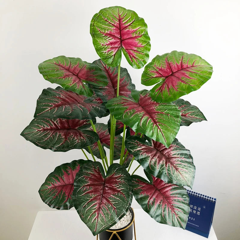feuilles tropicales monstera palmier artificiel pour décoration intérieure - vue 6 sur 18