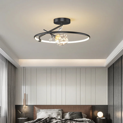 plafonnier en verre cristal design moderne pour intérieur élégant - vue 2 sur 8