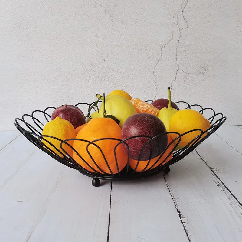 panier de rangement doré à deux niveaux décoratif pour fruits et gâteaux