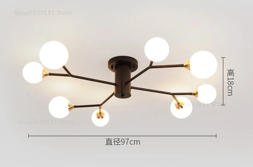 plafonniers modernes simples décoration nordique luminaire créatif - vue 17 sur 17