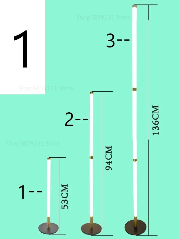 lampadaire d'angle moderne démontable avec lumière sur pied - vue 11 sur 15