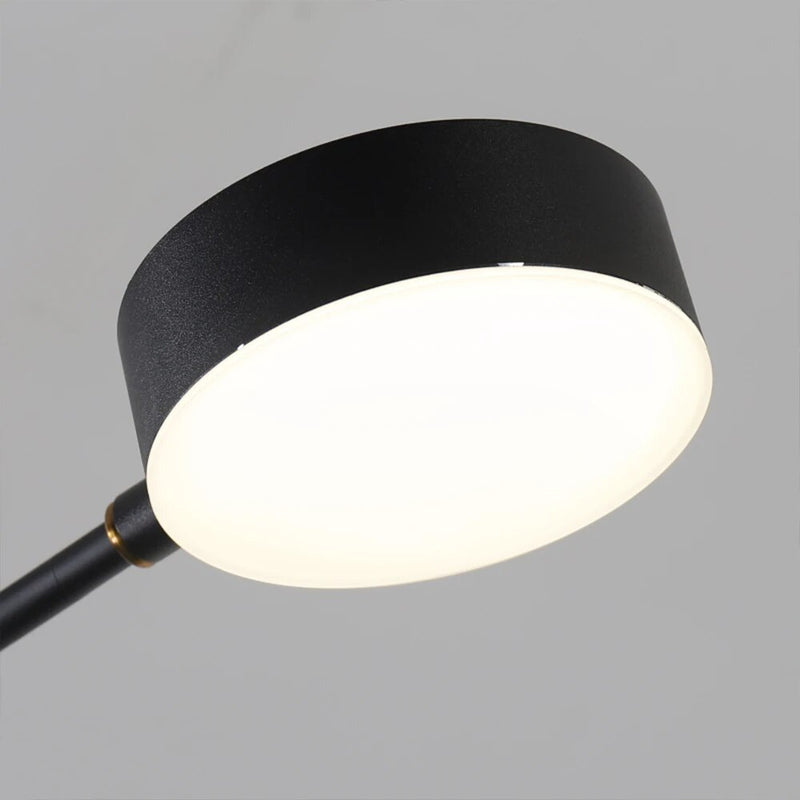 Plafonnier LED multi-têtes en fer noir