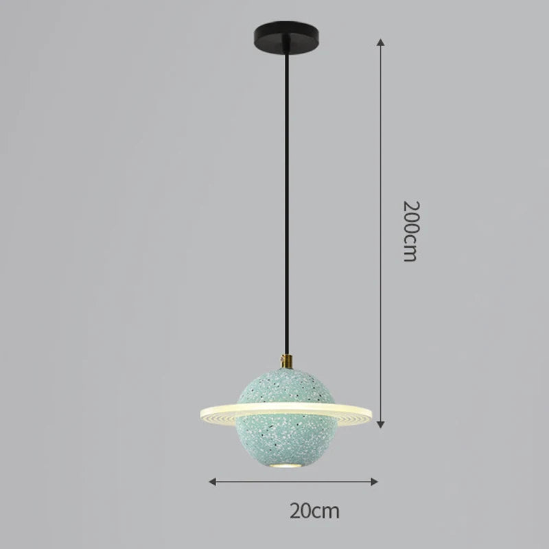 suspension en résine planet pour décoration intérieure moderne