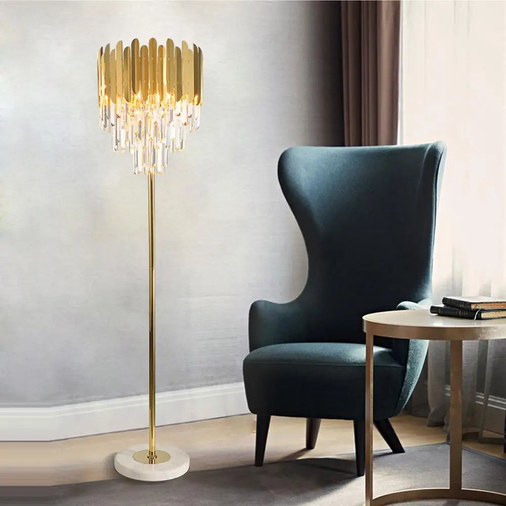 lampe à poser post-moderne art déco en acier inoxydable et cristal - vue 5 sur 20