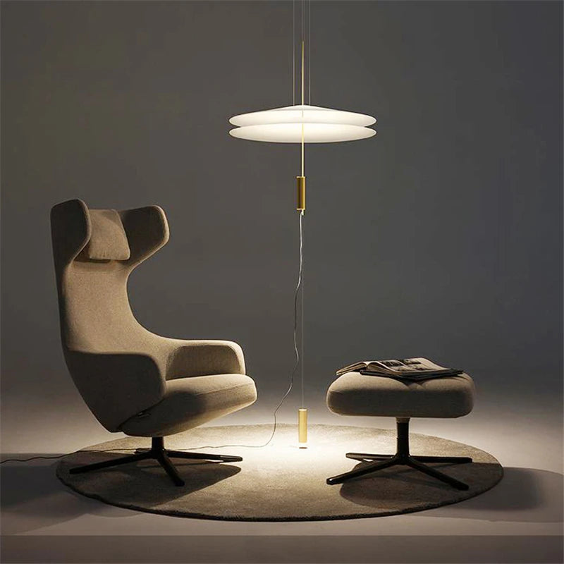 lustre moderne de flamant rose led pour décoration loft - vue 4 sur 20