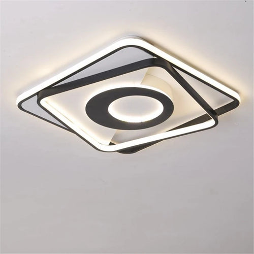 plafonnier led carré moderne à intensité variable pour intérieur maison - vue 4 sur 6