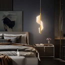 Suspension spirale luxe abat-jour acrylique moderne long câble