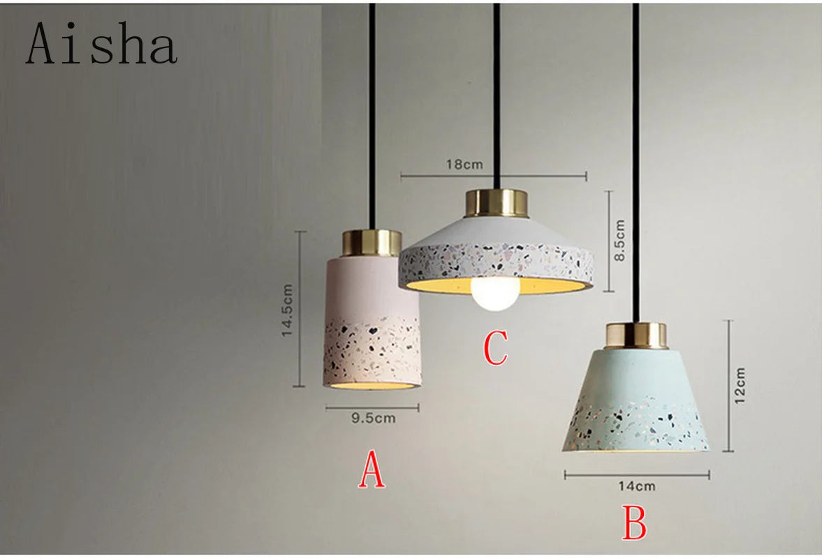 suspension vintage en ciment pour bar et café - vue 5 sur 14