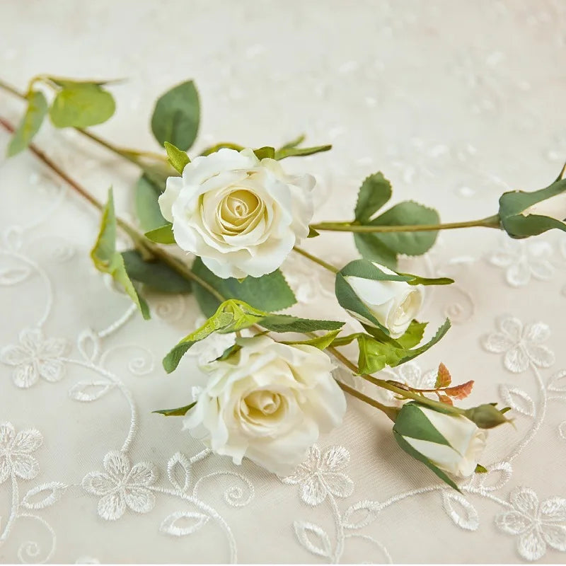 fleurs de roses artificielles en soie pour mariage et décoration - vue 11 sur 14