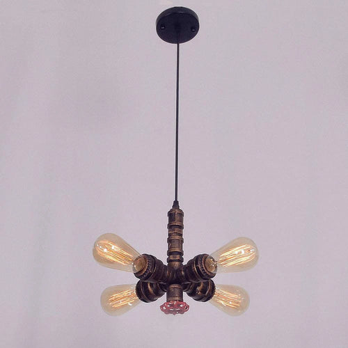 Vintage industriel tuyau d'eau suspension rétro Loft Steampunk lustre lampe café Bar Restaurant cuisine chambre lumières LED