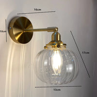 Applique murale verre rotatif laiton led miroir intérieur