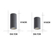 Spot moderne GU10 style industriel en ciment Guam