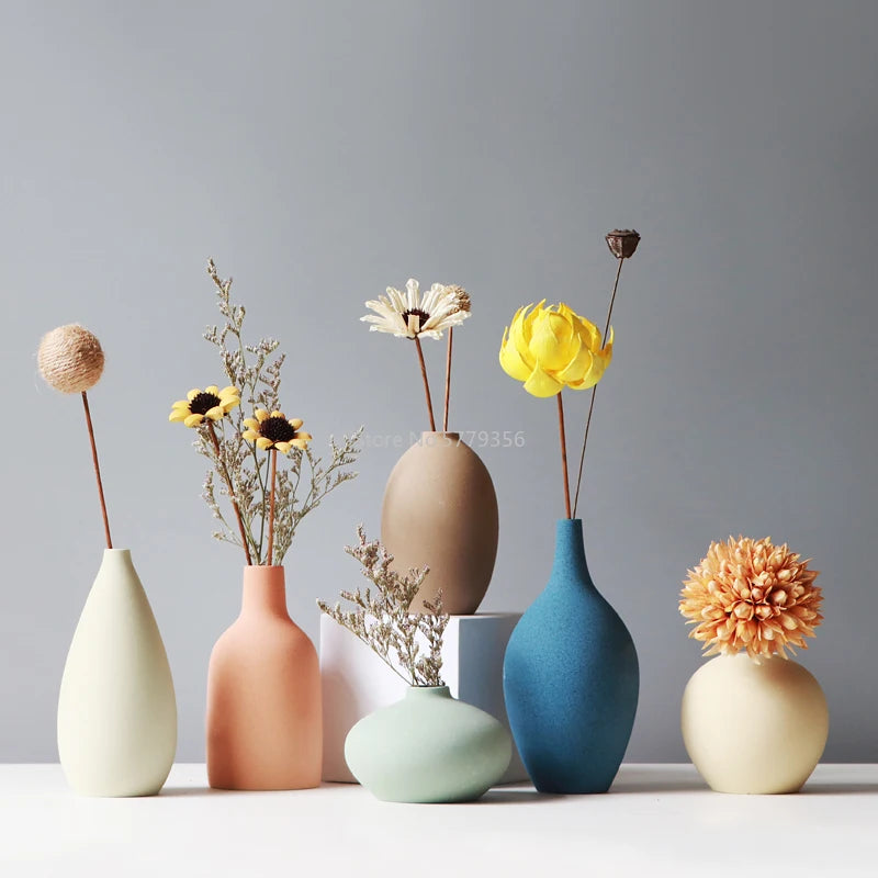 vase nordique vintage en céramique pour décoration intérieure