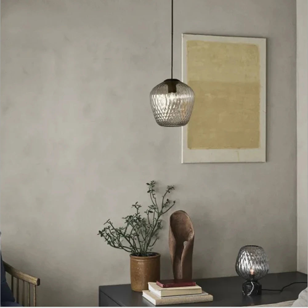 suspension rétro nordique en verre pour décoration intérieure - vue 5 sur 10