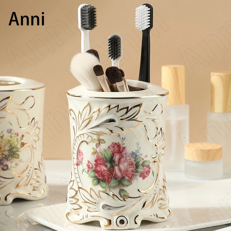 porte-brosse à dents en céramique design moderne pour salle de bain - vue 4 sur 10