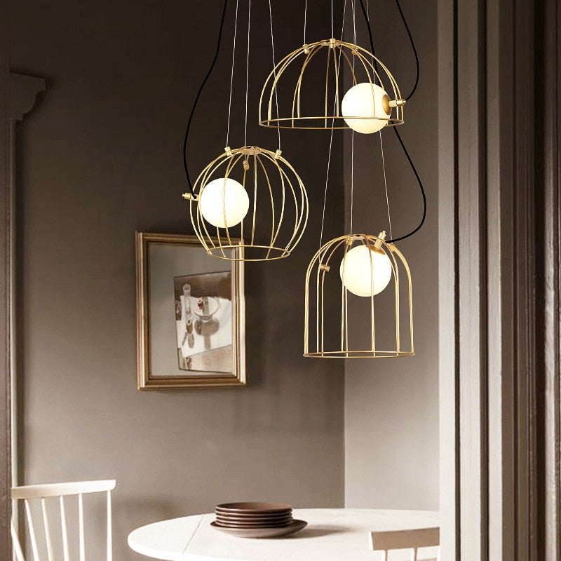 Suspension design avec abat-jour métallique ajouré Ohio - vue 2 sur 10