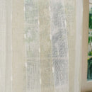 Rideau rayé style lin translucide pour salon chambre