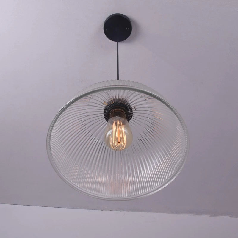 Suspension demi boule en laiton et verre transparent - vue 9 sur 8