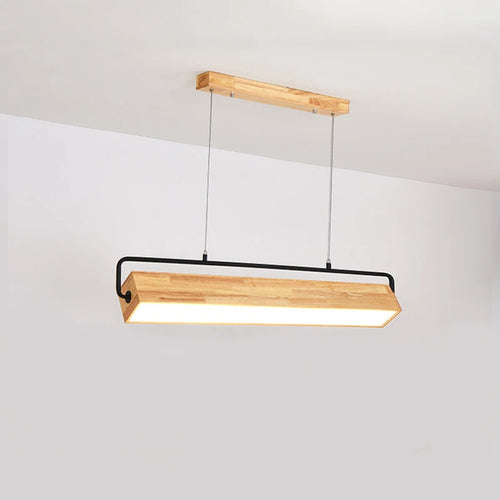 Suspension en bois nordiques LED lampes suspendues modernes pour salle à manger salon cuisine bureau boutique Bar café lampe suspendue à longue bande