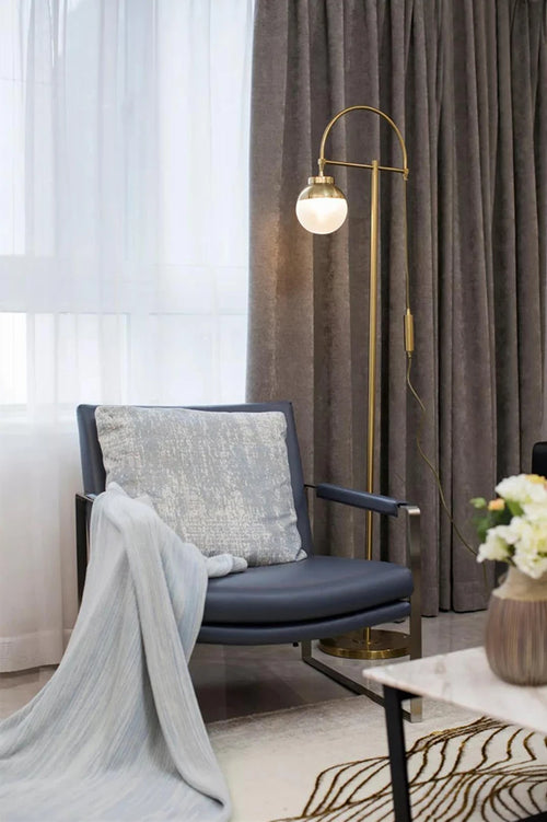 lampadaire en verre design nordique décoratif pour intérieur moderne - vue 3 sur 7