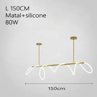 Creative Line Pendant Lamp with 360 degree Lighting for Bedroom Living room Dining room Kitchen lighting - vue 7 sur 11