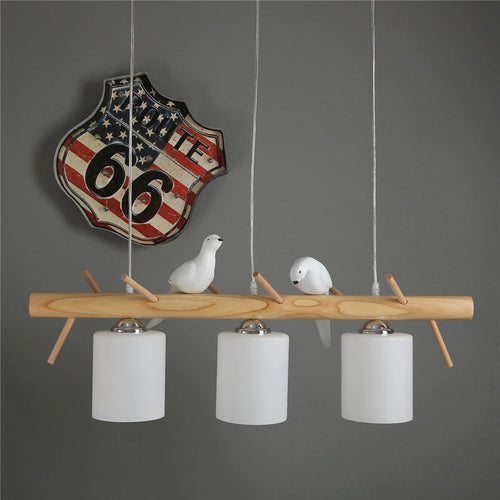 suspension créative nordique en bois pour ambiance moderne - vue 5 sur 9