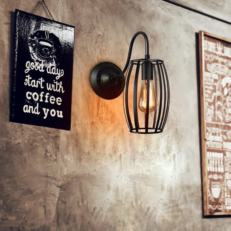 Vintage industriel applique rétro Loft applique murale abat-jour Cage garde applique moderne Restaurant décor à la maison luminaires LED