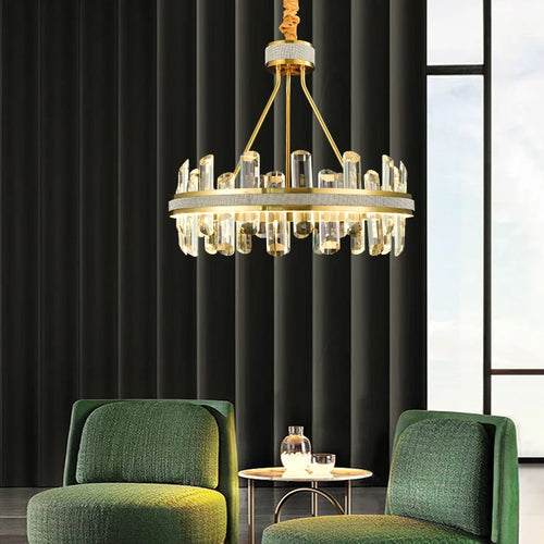 lustre en cristal rond design postmoderne pour un intérieur créatif - vue 3 sur 15