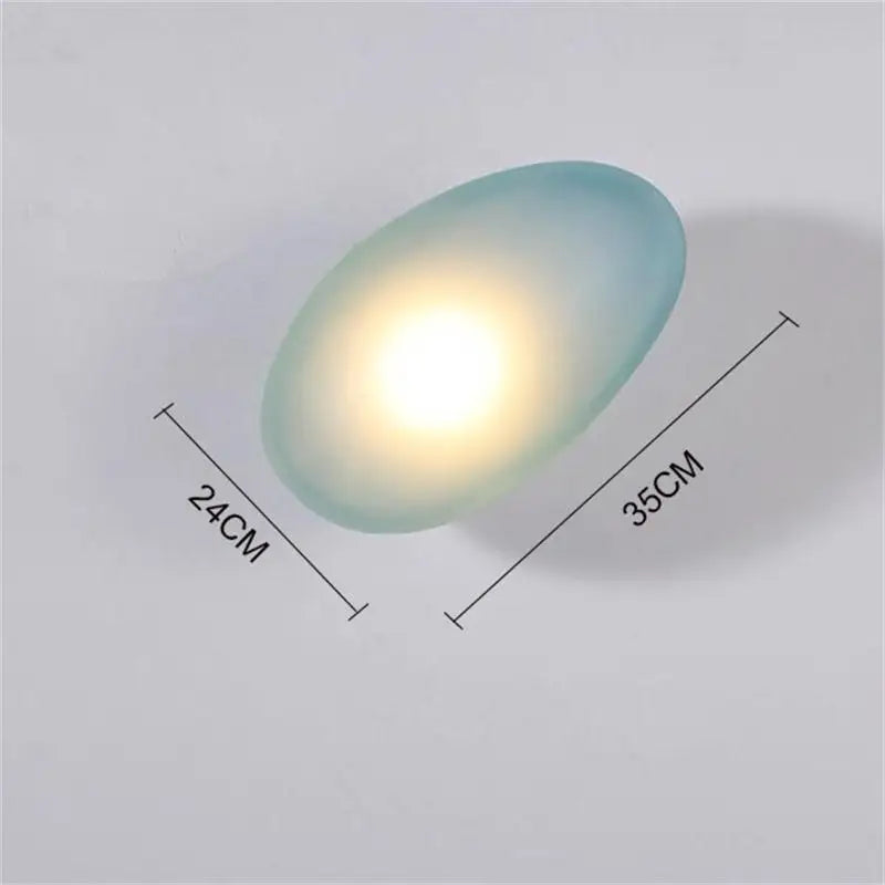 applique murale led galets verre moderne déco intérieur hotel couloir plafonnier éclairage - vue 12 sur 22