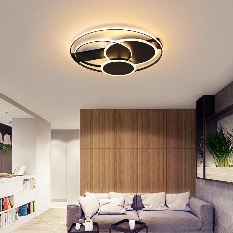 plafonnier moderne ultra mince design simple pour intérieur lumineux - vue 4 sur 12