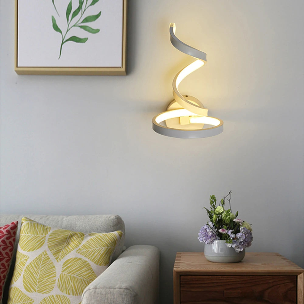 applique murale led moderne nordique intérieur salon chambre table chevet - vue 8 sur 11
