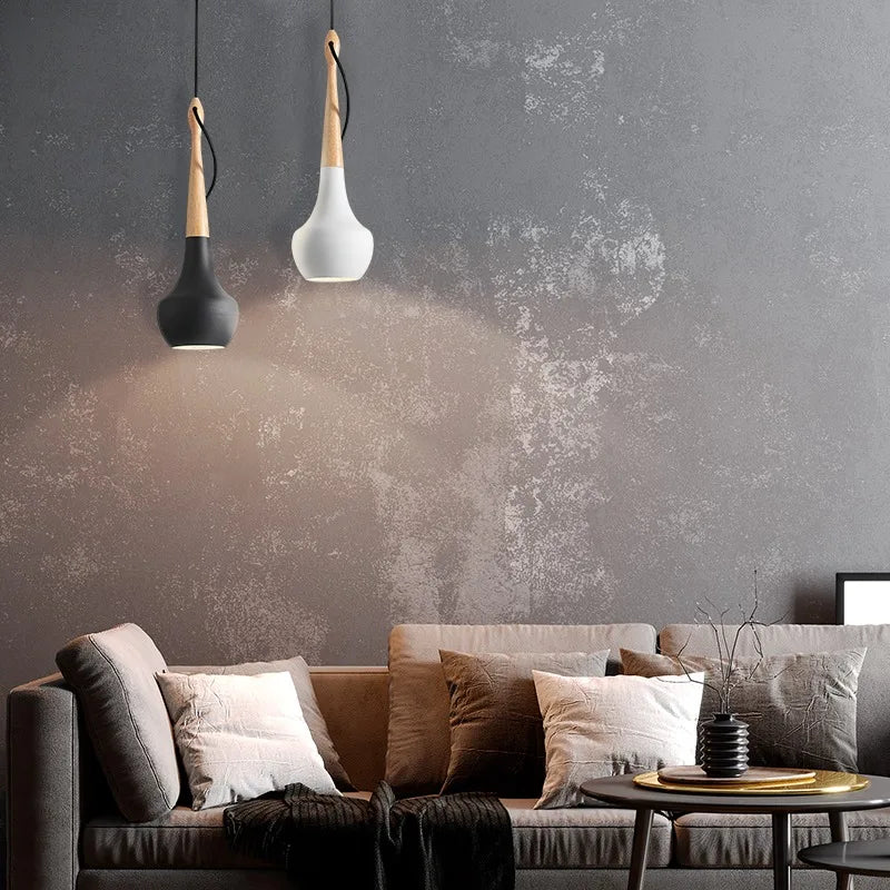 Suspension Simple industrielle nordique E27 Loft moderne créatif suspension Design bricolage pour chambre salon cuisine restaurant - vue 7 sur 9