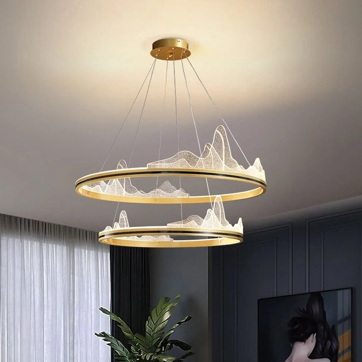 Luxe cercle design suspensions villa