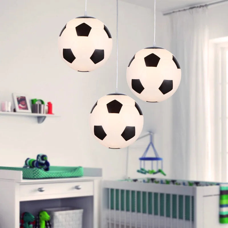 Nouveauté enfants suspension lumières pour chambre enfants Football basket-ball lampes suspendues chambre luminaire moderne mignon décoration