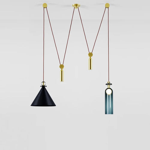 suspension en verre et métal pour décoration intérieure moderne - vue 3 sur 25