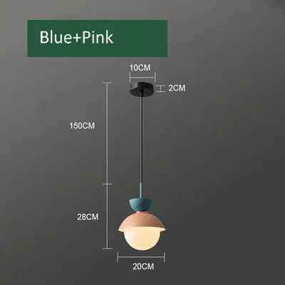 suspension créative avec abat-jour en verre et long câble - vue 9 sur 18