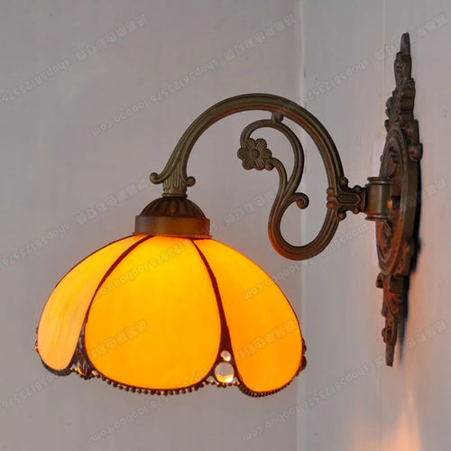 applique murale baroque américaine style tiffany pour éclairage décoratif - vue 9 sur 15