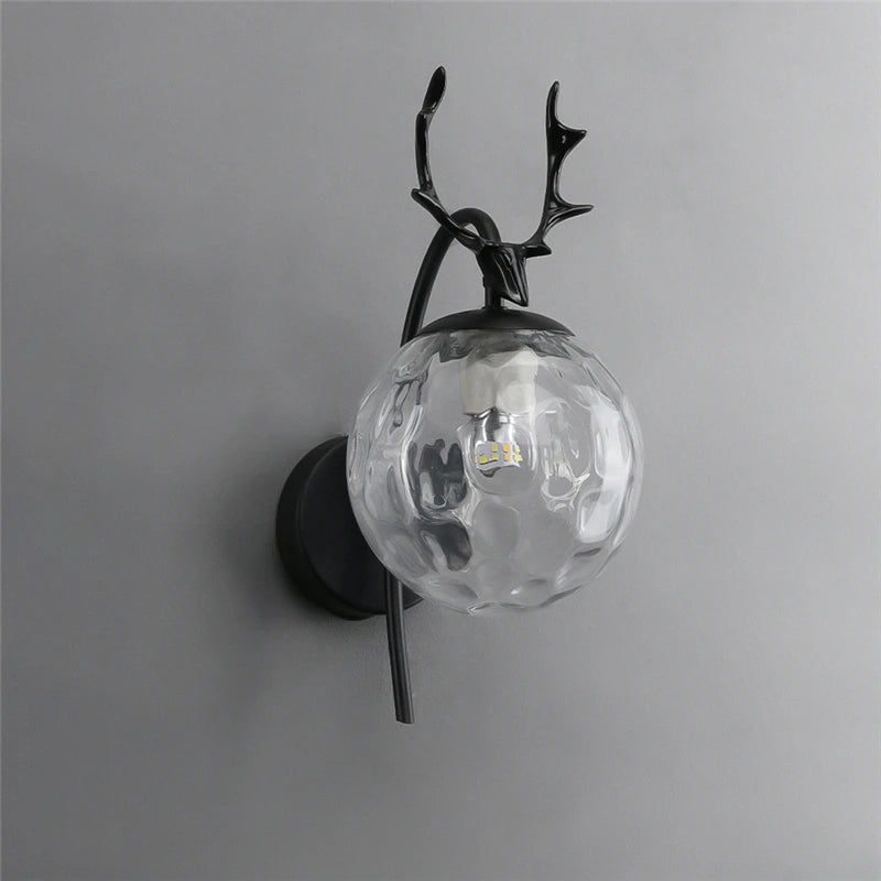 applique murale design moderne en forme de cerf en bois