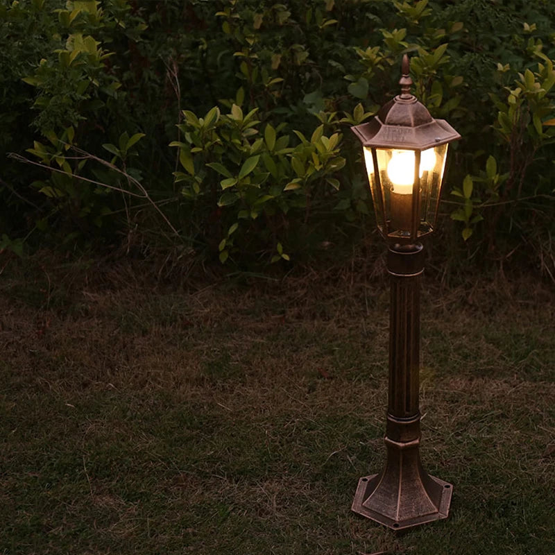 lampe de jardin extérieure rétro pour les espaces extérieurs et les allées