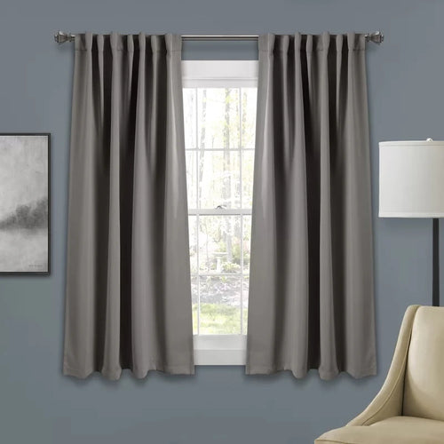 Rideau court occultant moderne pour cuisine chambre salon - vue 11 sur 12