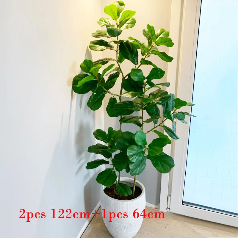 arbre tropical en plastique avec grandes branches pour décoration intérieure - vue 4 sur 11