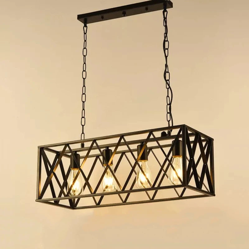 lustre loft vintage en fer pour bar club restaurant industriel