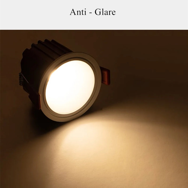 spot led en aluminium anti-éblouissement encastré pour maison