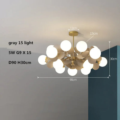 lustre led globe en verre acrylique coloré pour enfants - vue 23 sur 24