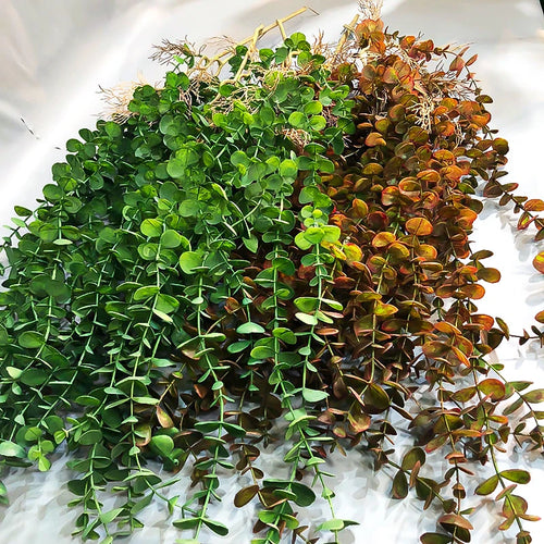 plantes artificielles en rotin d'eucalyptus pour décoration murale et extérieure - vue 4 sur 8