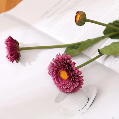 fleurs de calendula artificielles pour décoration de mariage et fête - vue 11 sur 12