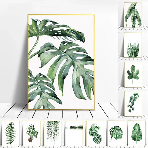 plante tropicale moderne art mural scandinave décoration intérieure - vue 2 sur 7