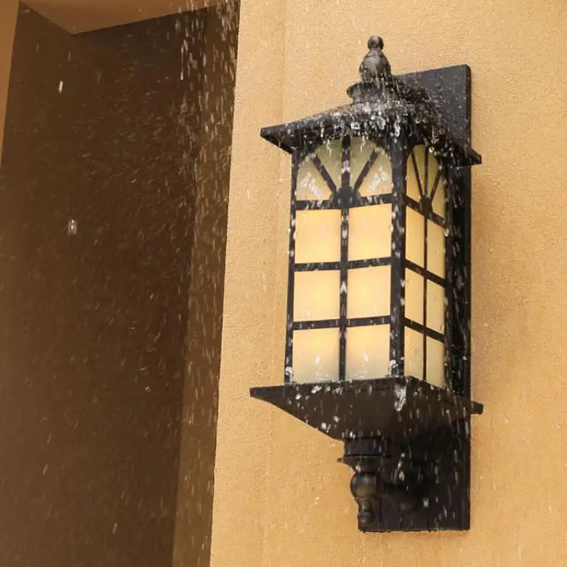 applique murale vintage en fer pour éclairage extérieur jardin - vue 6 sur 7