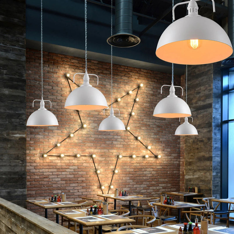 lampe suspension loft style industriel vintage avec abat-jour led